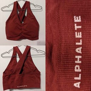 Alphalete amplify Bordeaux sports bra LARGE